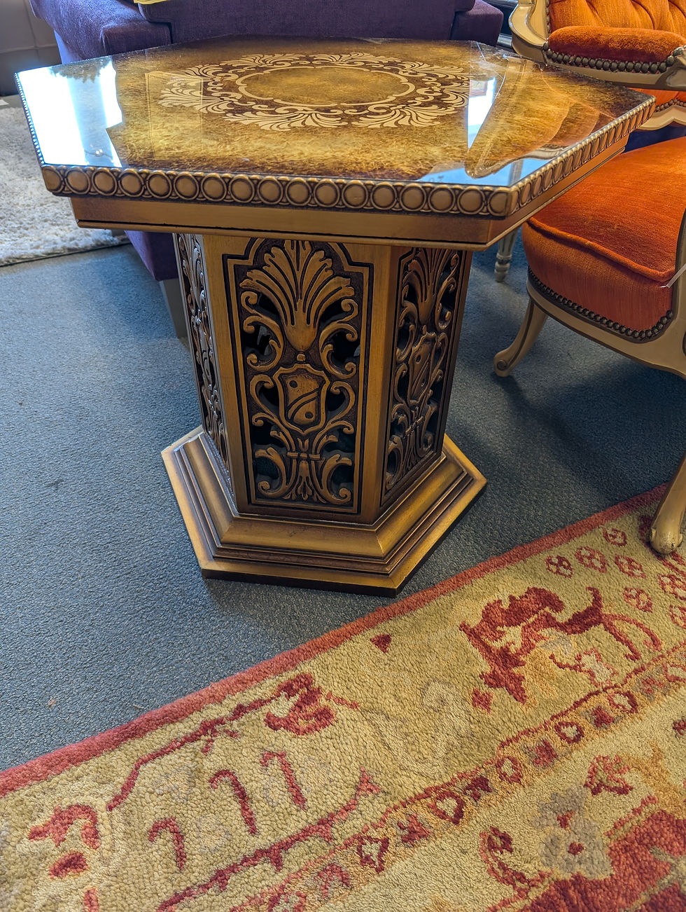 Gold Leaf End Table - Matching Tables Available
