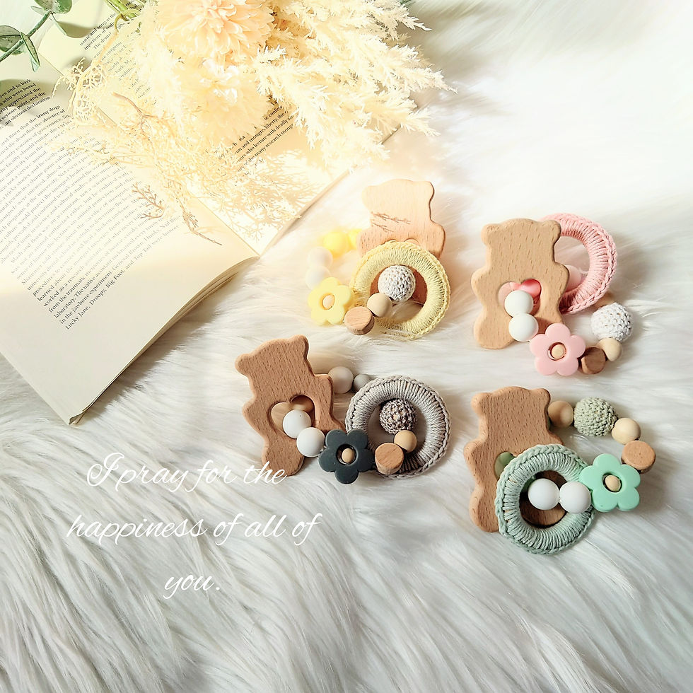 フラワーデザイン♡くまモチーフ歯固め