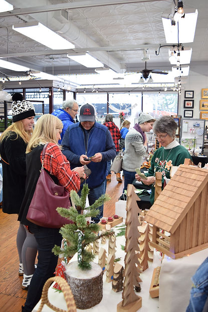 Customers shopping during the FTAS Holiday Market. 