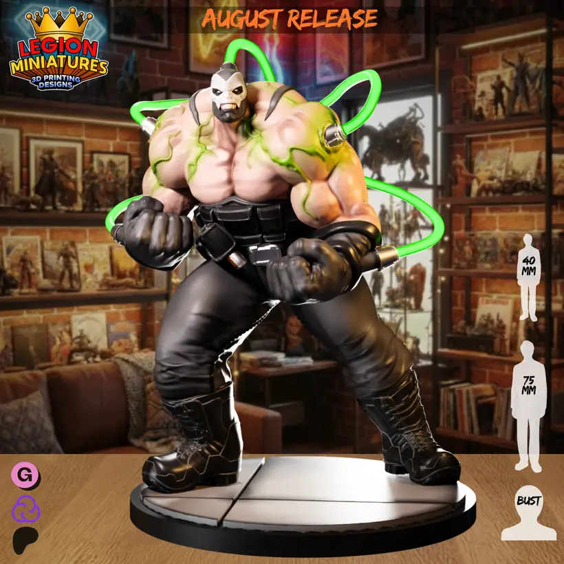 Absolute Overpowered Luchadore - 3d printed miniature