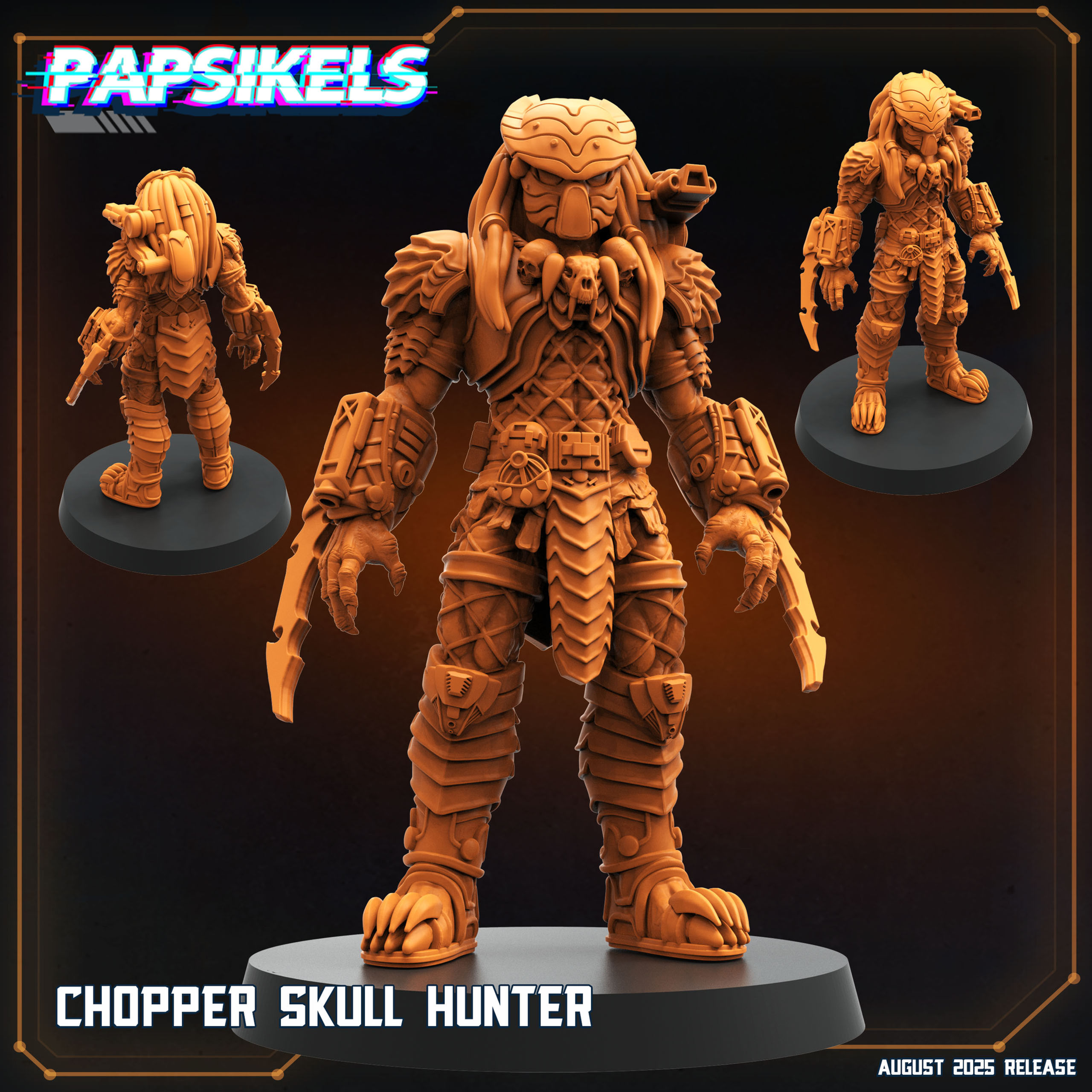 Chopper Skull Hunter - 32mm Scale Papsikels Sci Fi Miniatures