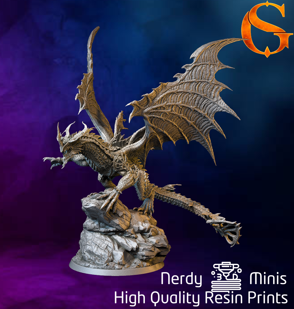 Archoclonius, Adult Horned Dragon - Dragon Miniature