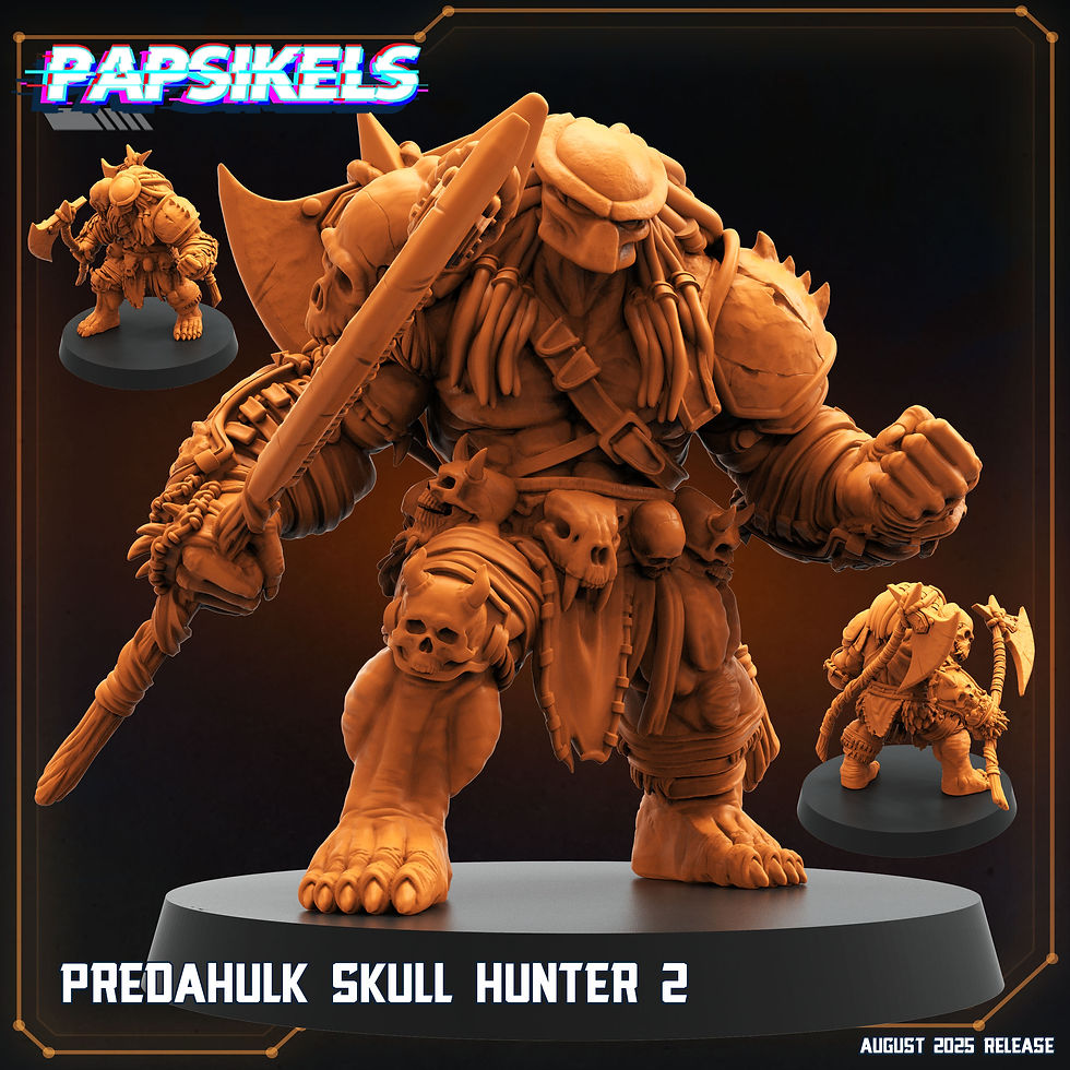 Thumbnail: Predahulk Skull Hunter - 32mm Scale Papsikels Sci Fi Mini
