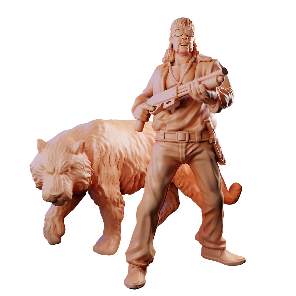 Thumbnail: Tiger Master, Survivor - 3d printed minis | 30mm 3