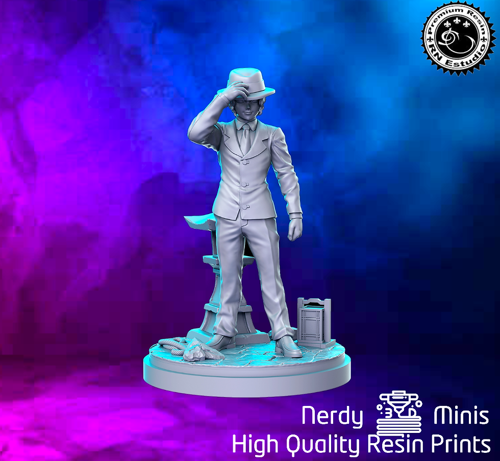 Front view on a blue/purple background