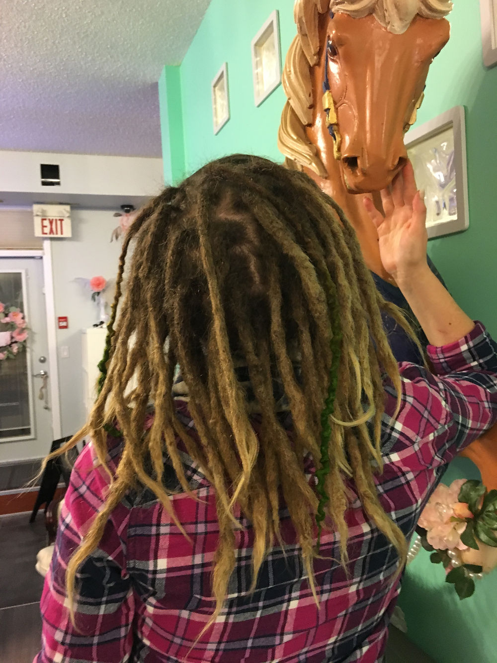 old dreads reattached to new dread sections