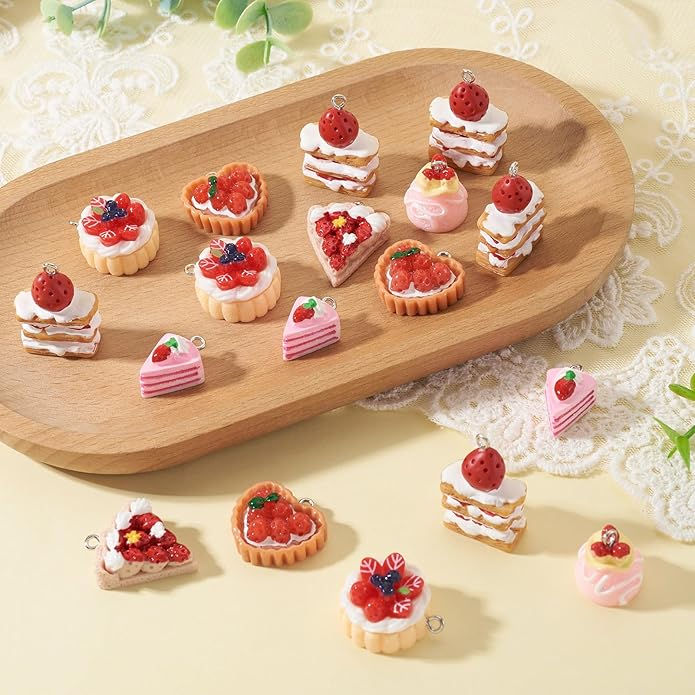 Miniatura: Dijes de resina Postres