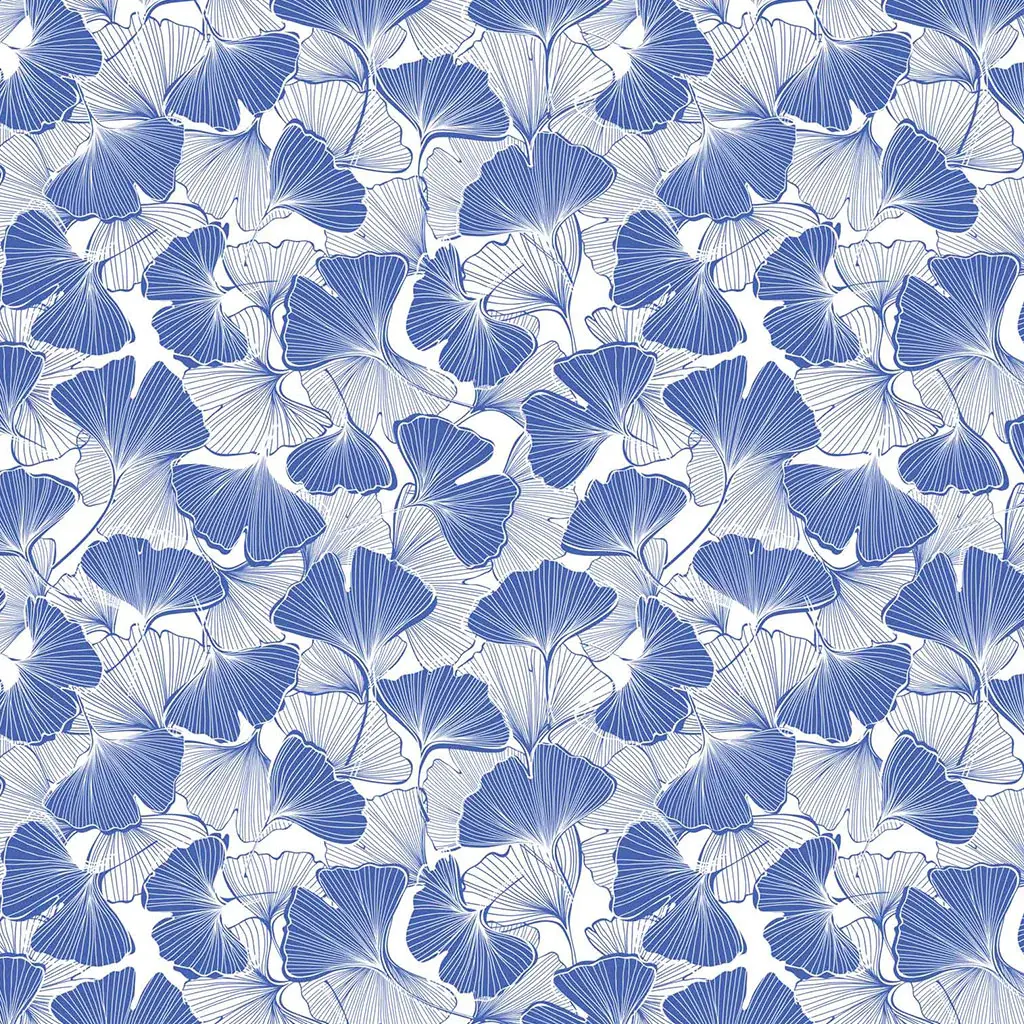 22 x 16 cm Papel de transferencia bajo cubierta - leaf ginkgo azul