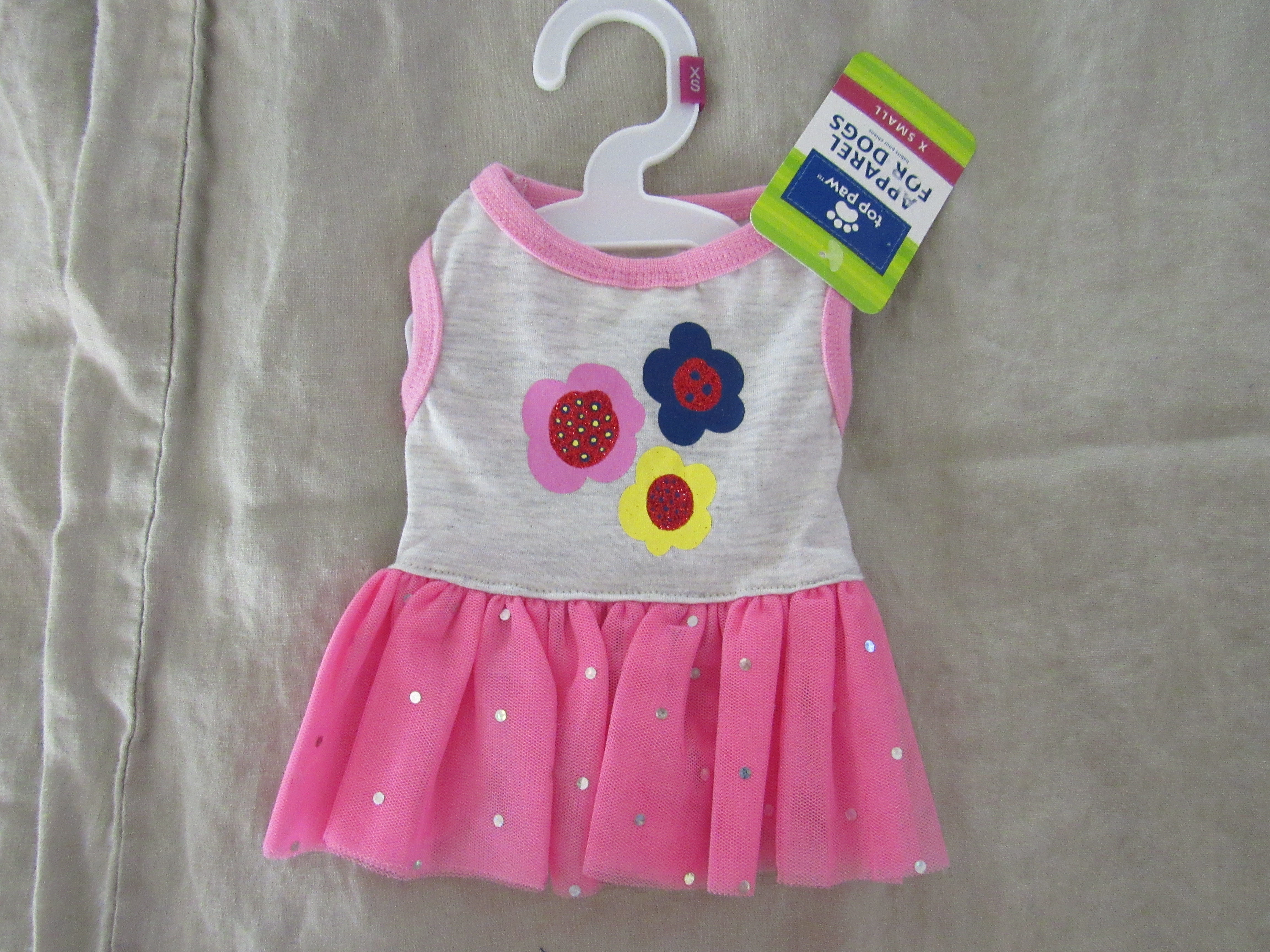 Flower Print Dress with Tulle Skirt