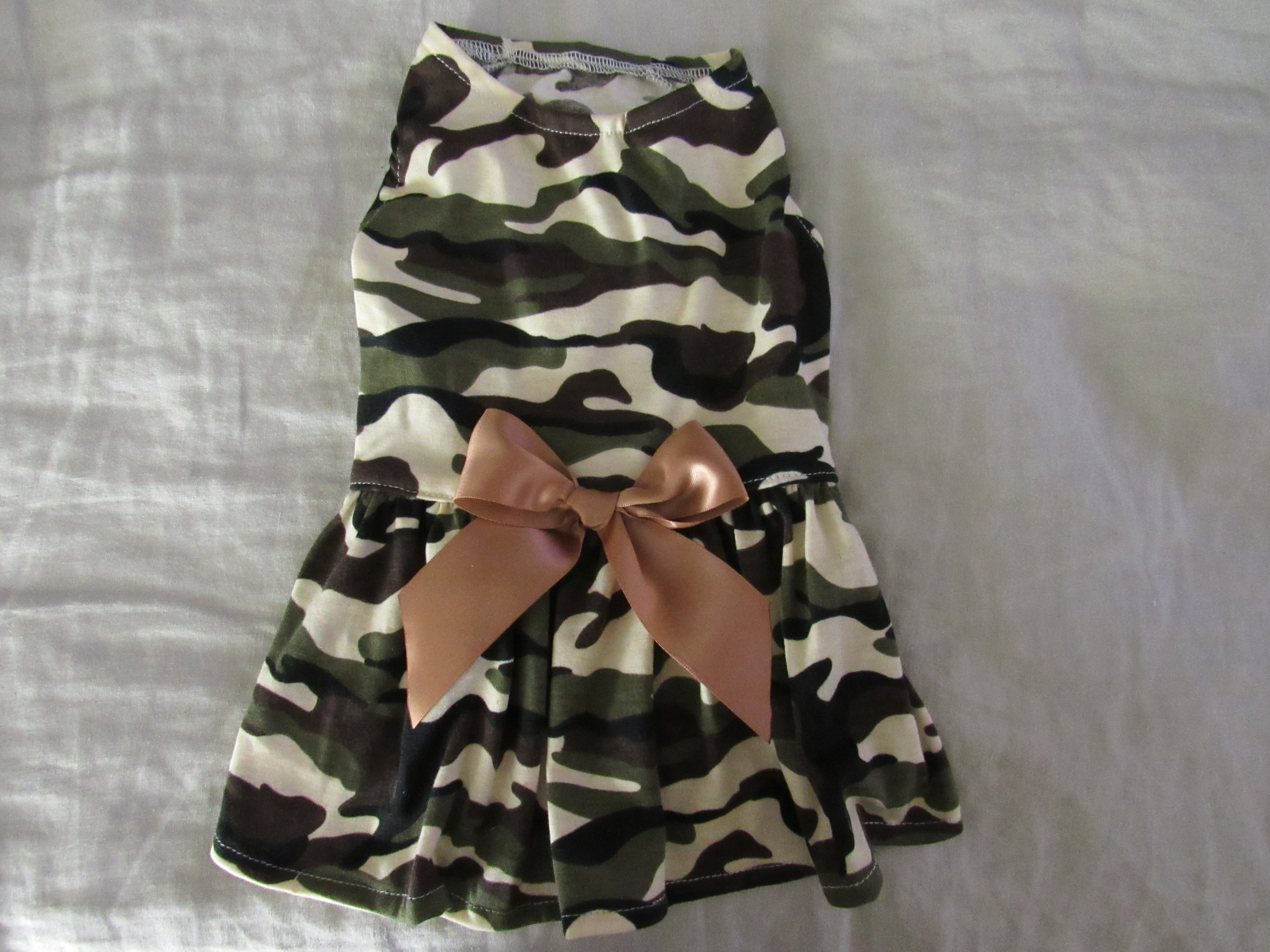 Camoflauge Dress with Bow