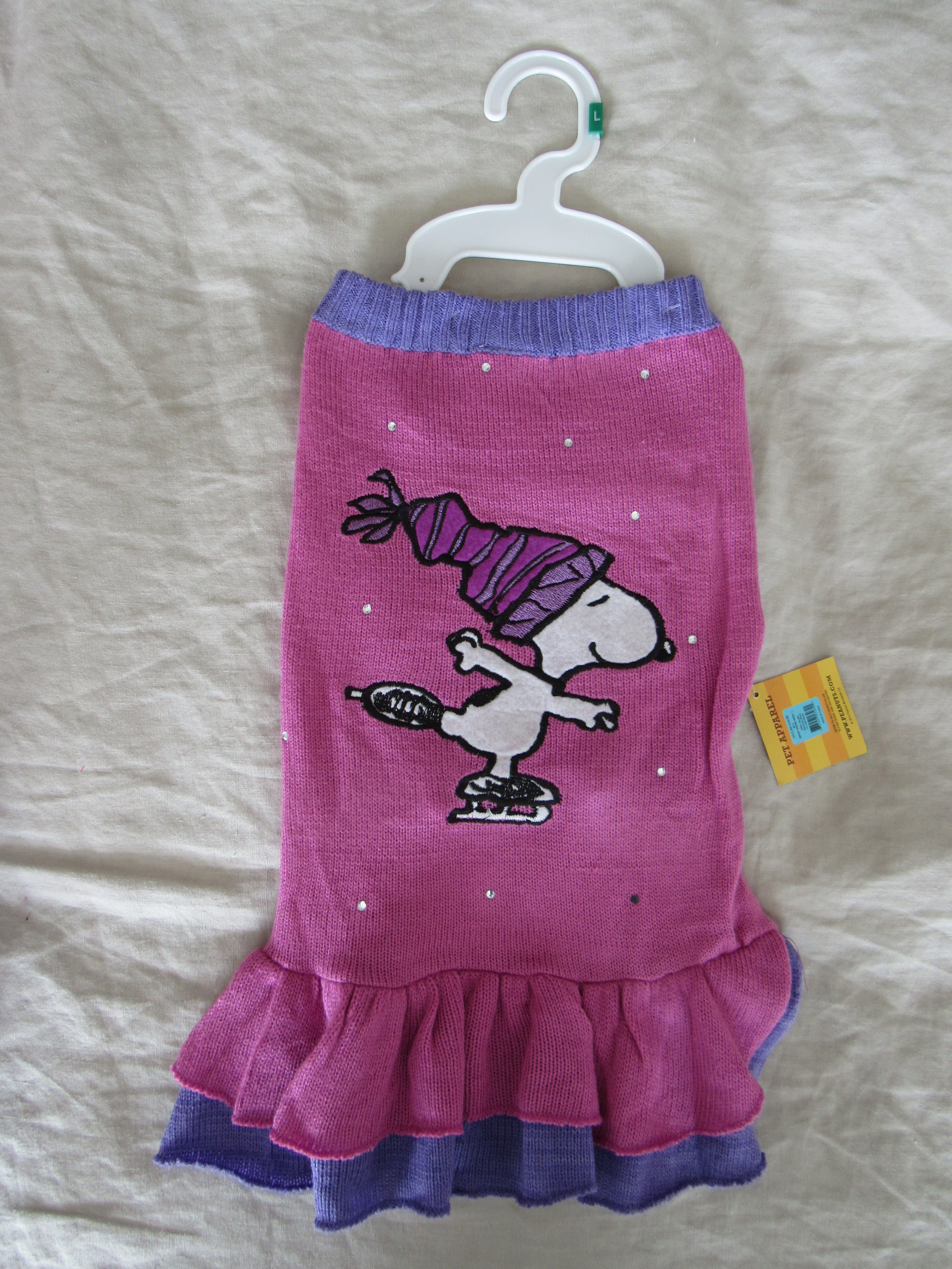 Peanuts Collection- Snoopy Ice Skating Sweater Dress