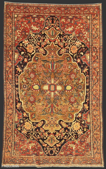 tapis persan ancien mishan en laine