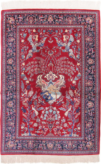tapis kashan soie