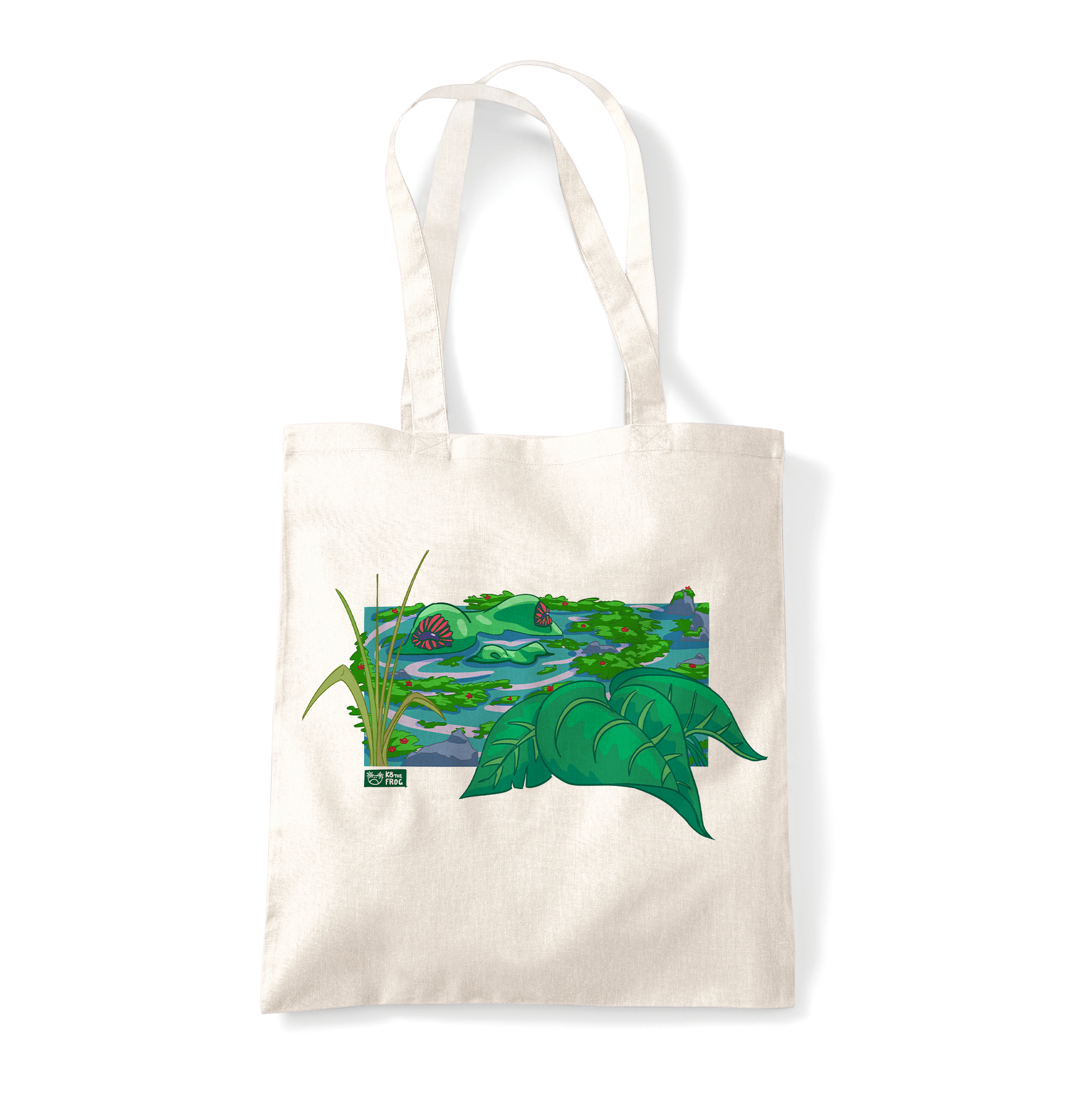 Swamp frog tote bag