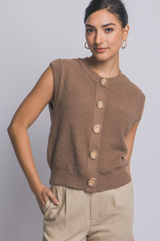 Miniatura: Crochet Sleveless Sweater Top
