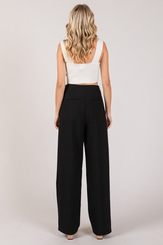 Miniatura: Twill Darted Wide Leg Trousers
