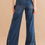 Miniatura: Garment Washed Mid Rise Palazzo Jeans