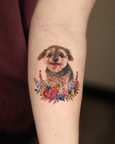 Pet color tattoo
