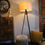 Thumbnail: Grey Fleece Round Stool