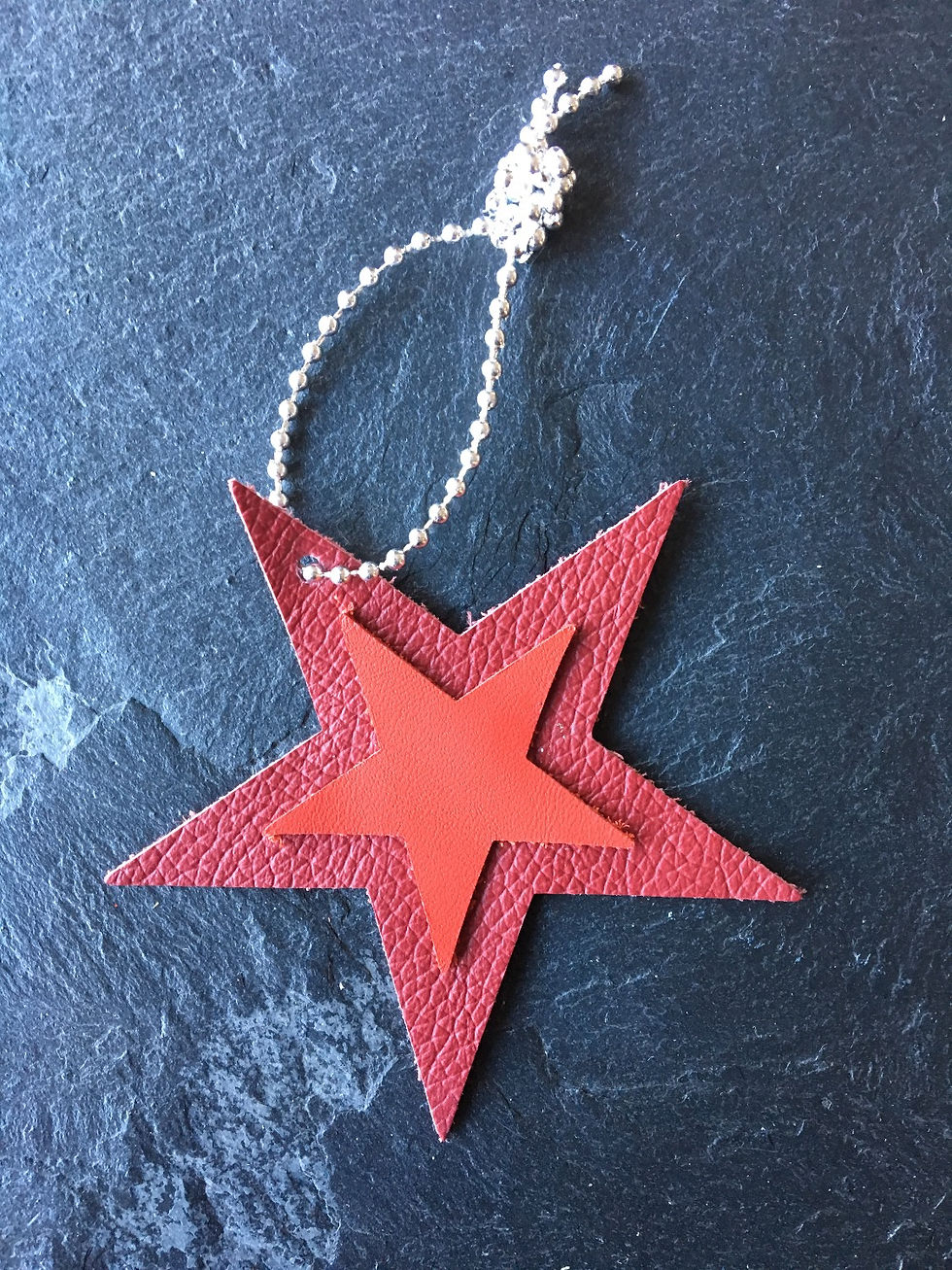 Thumbnail: Red Leather Star Decoration