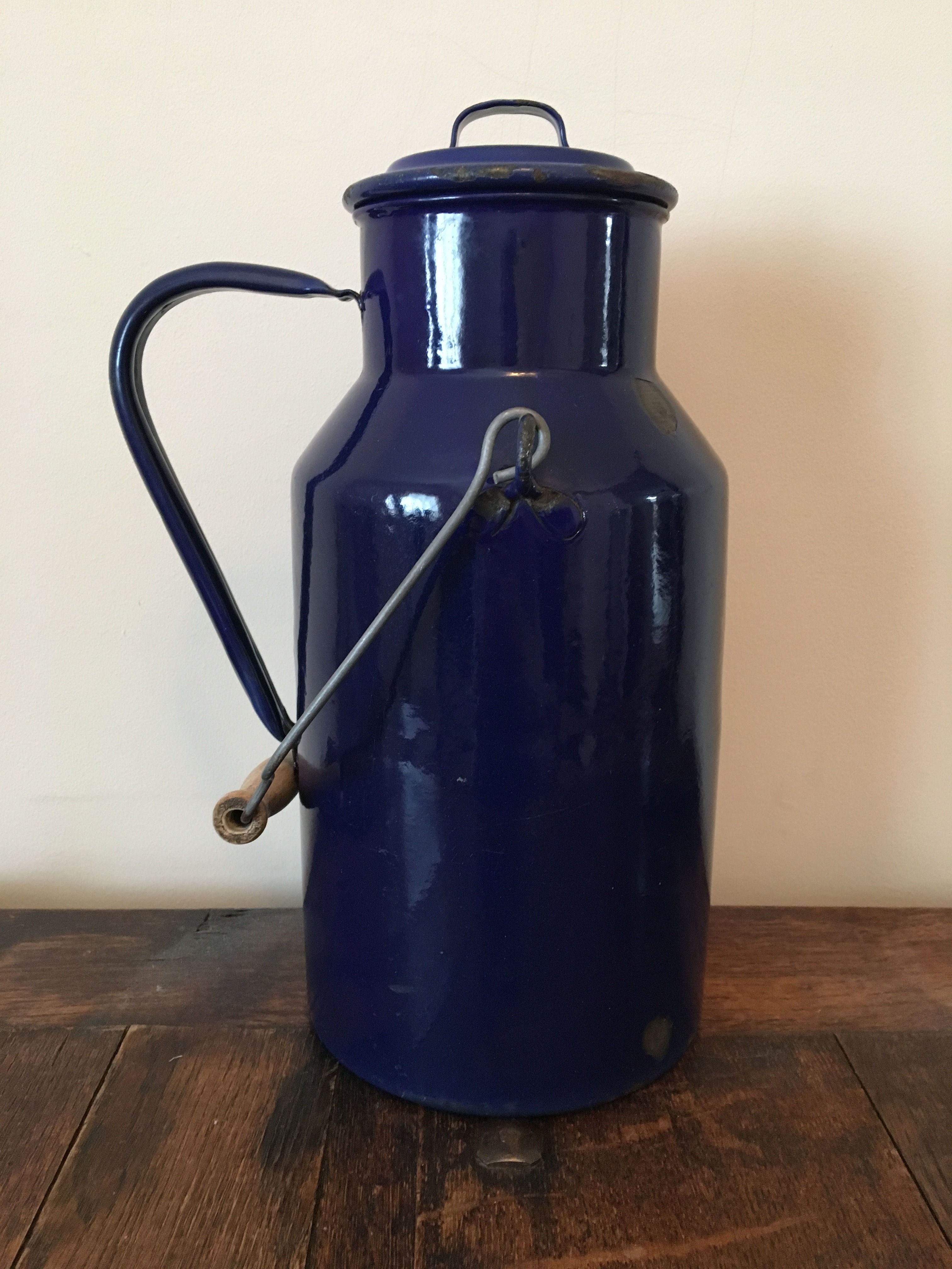 Vintage Enamel Milk Can
