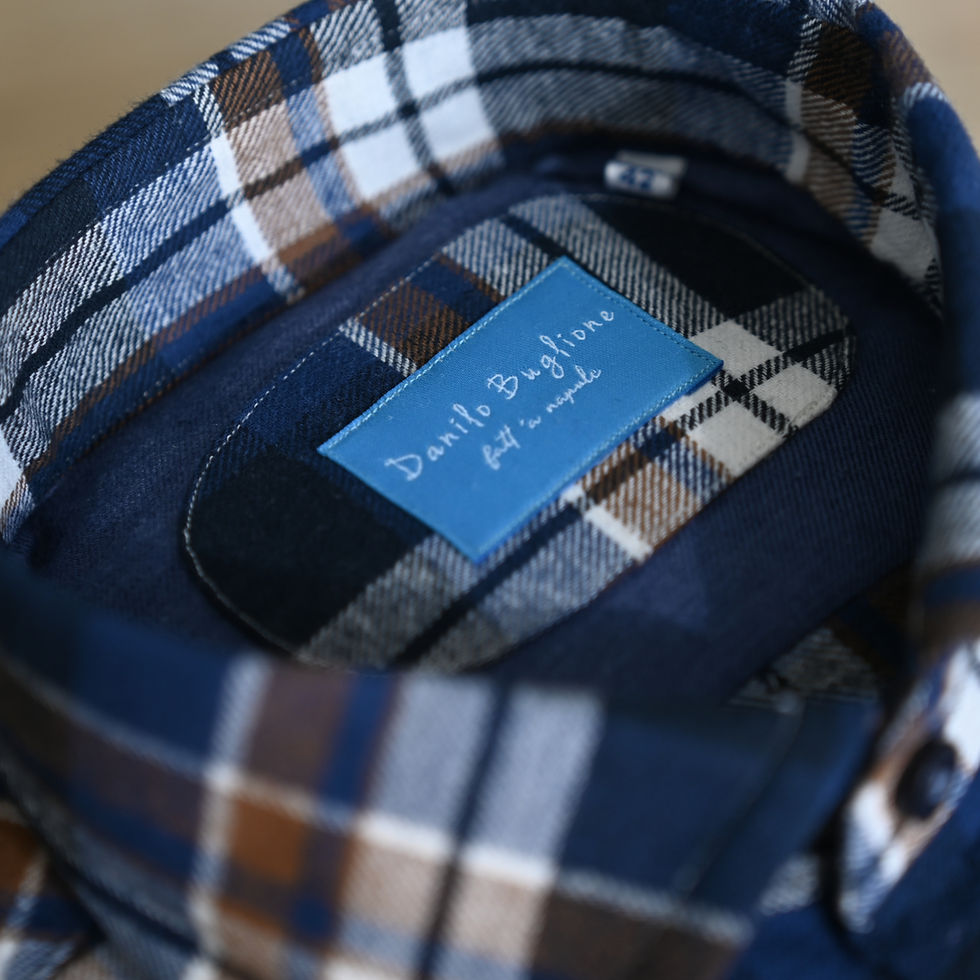 Miniatura: DBF2620 - Camicia in Flanella collo Country