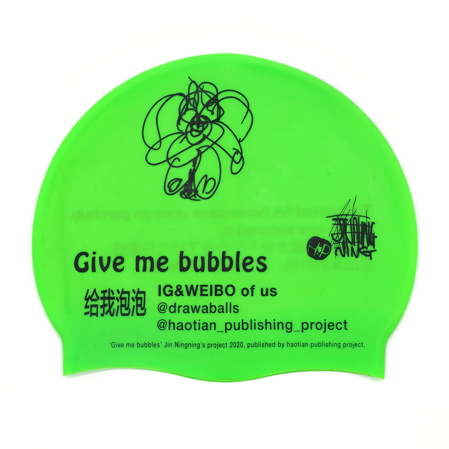 Jin Ningning - Give Me Bubbles swimming cap