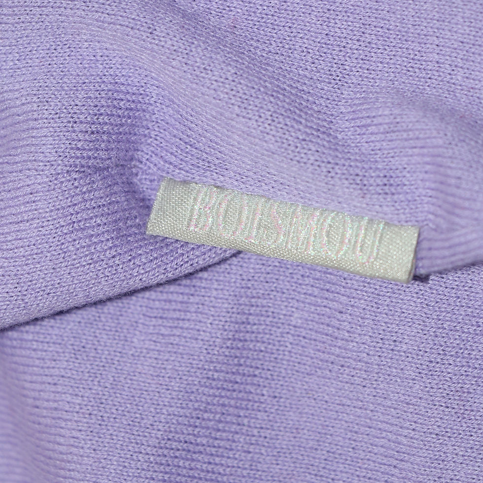 Thumbnail: BOISMOU KNITTED LOGO TEE / RED x PURPLE