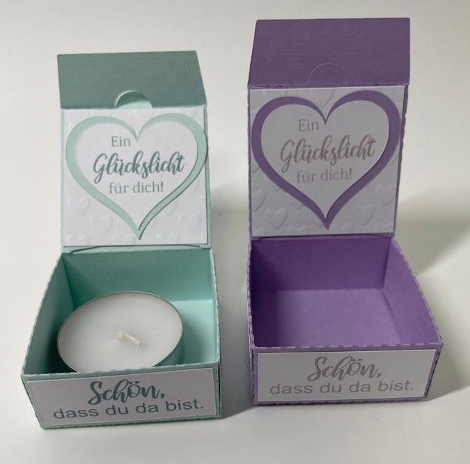 Miniaturbild: Glückslicht zur Hochzeit – Romantisches Gastgeschenk mit Herz & Teelicht