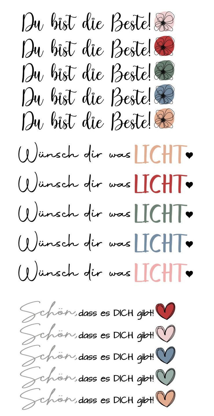 Miniaturbild: beschriftete Kerzen