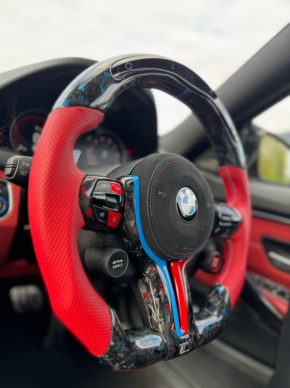 Thumbnail: BMW M3 M4 M2 LED Forged Carbon Fibre | Start/Stop & Drive Select