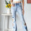 Thumbnail: Oli & Hali Star Patchwork Flare Denim Jeans