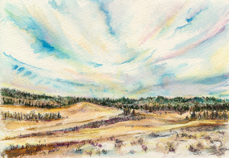Early Winter Field and Sky: Item # - A2