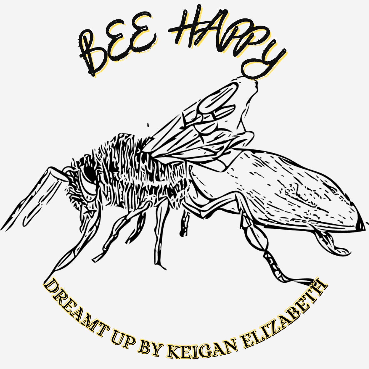 BEE Happy Sticker