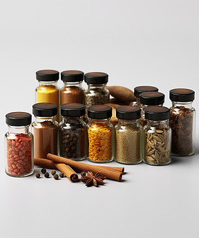 spices in glass jars