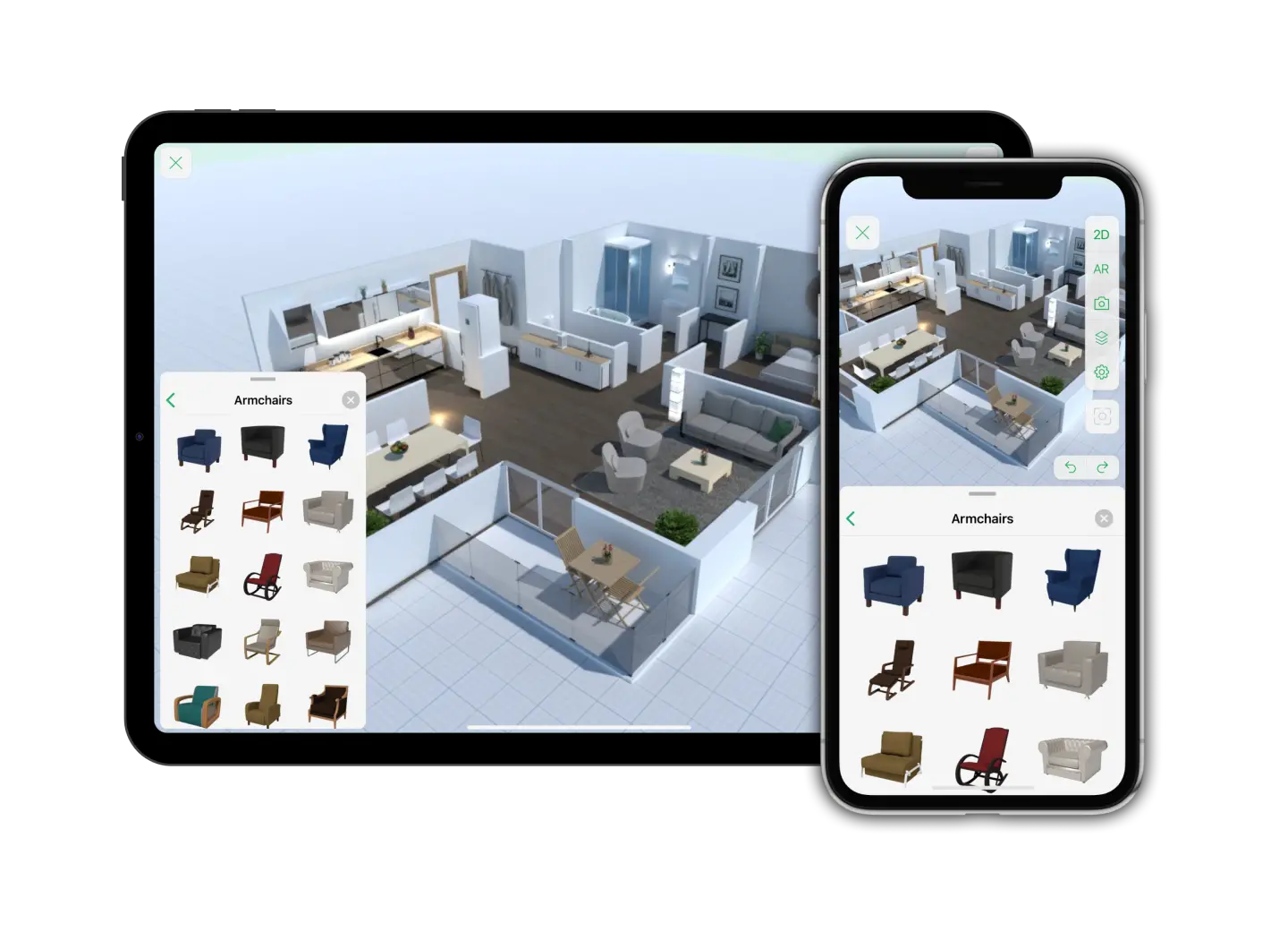 Planner 5d Intro Tabley and iphone preview
