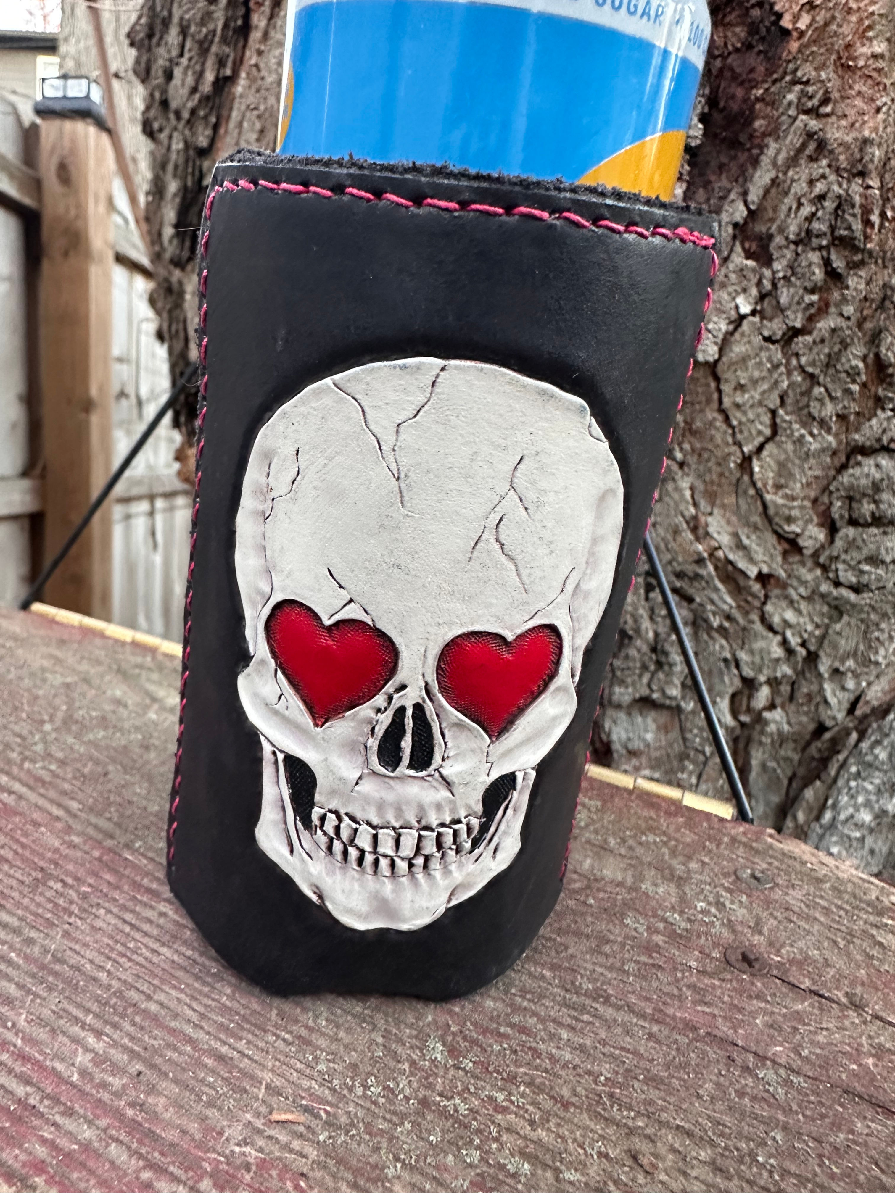 LEATHER KOOZIE TALL CAN