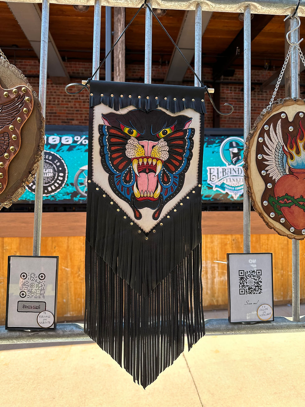 PANTHER LEATHER BANNER
