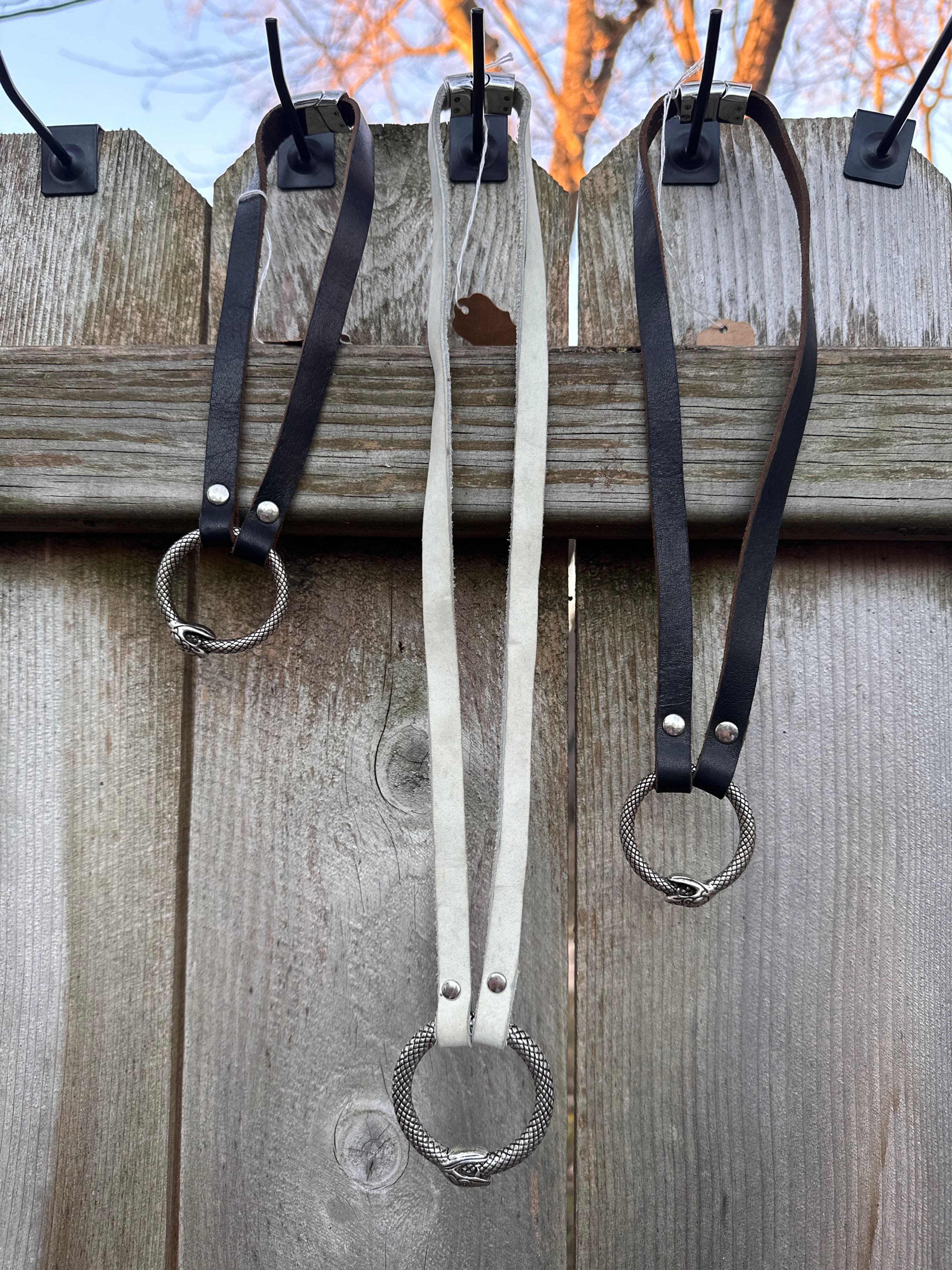 Oroborous Leather Pendant