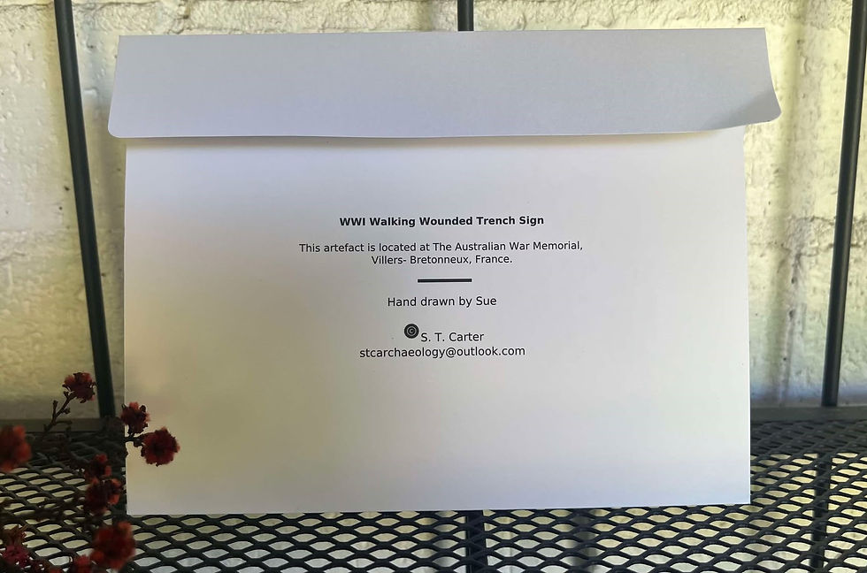 Thumbnail: Card - WWI Walking Wounded Trench Sign