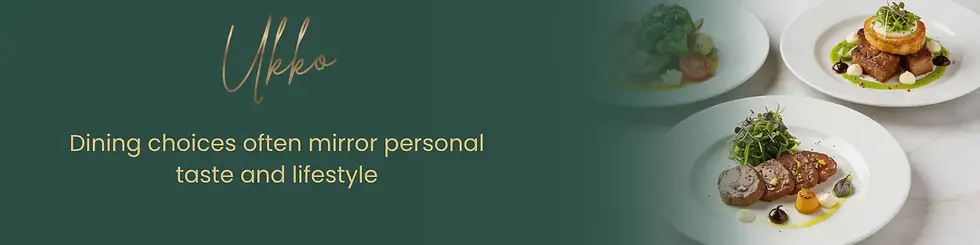 Dining choiches often mirror personal taste and lifestyle.