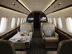 Private jet interior