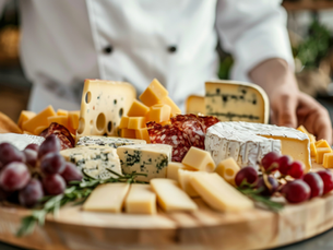 AOC cheese selection inflight dining private jet France