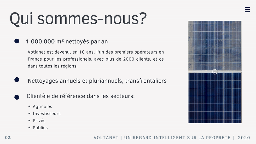 Nettoyage robotisé d'installations solai