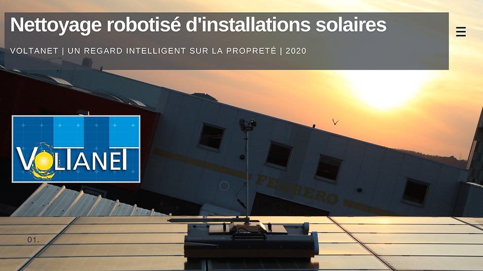 Nettoyage robotisé d'installations solai