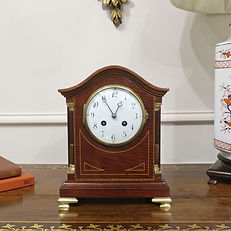 French mahogany antique mantel cloc by Japy Freres