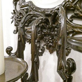 Pair of French late 19th century bronze antique girandole wall sconces