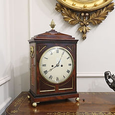 an antique Georgian mahogany antique bracket clock with pull repeat action