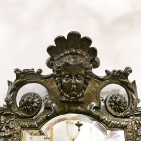 Pair of French late 19th century bronze antique girandole wall sconces