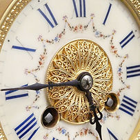 french silver four glass antique mantel clock